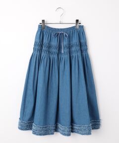 PINK HOUSE / ピンクハウス ロング・マキシ丈スカート | ムラ糸デニムスカート