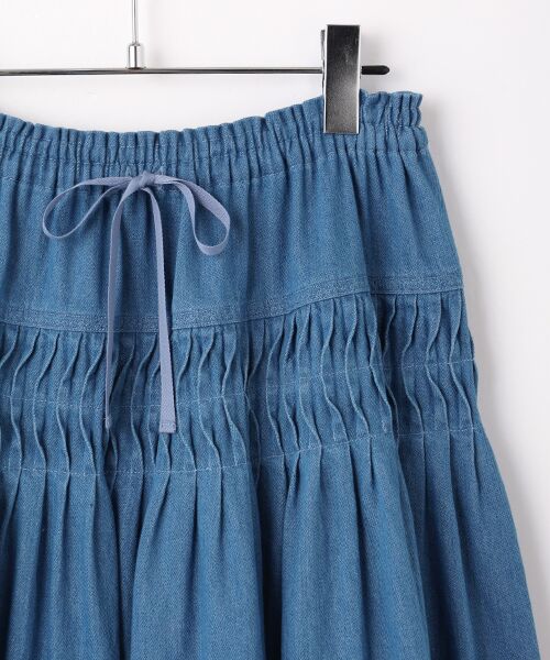 PINK HOUSE / ピンクハウス ロング・マキシ丈スカート | ムラ糸デニムスカート | 詳細3