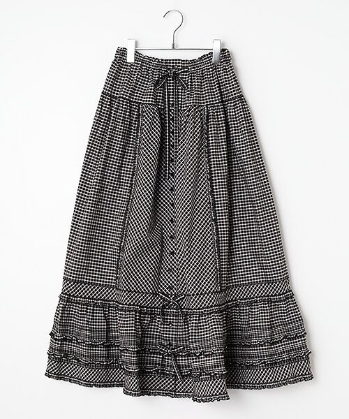 PINK HOUSE / ピンクハウス ロング・マキシ丈スカート | オリジナルチェックスカート（クロ系）