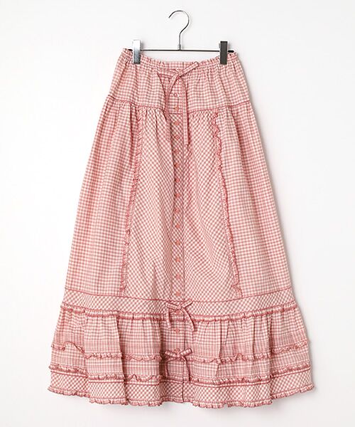 PINK HOUSE / ピンクハウス ロング・マキシ丈スカート | オリジナルチェックスカート（ピンク系）