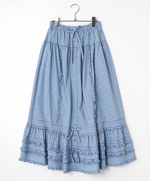 PINK HOUSE / ピンクハウス ロング・マキシ丈スカート | オリジナルチェックスカート（ブルー系）