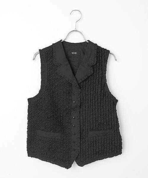PINK HOUSE / ピンクハウス ベスト | フリルローンベスト（クロ）