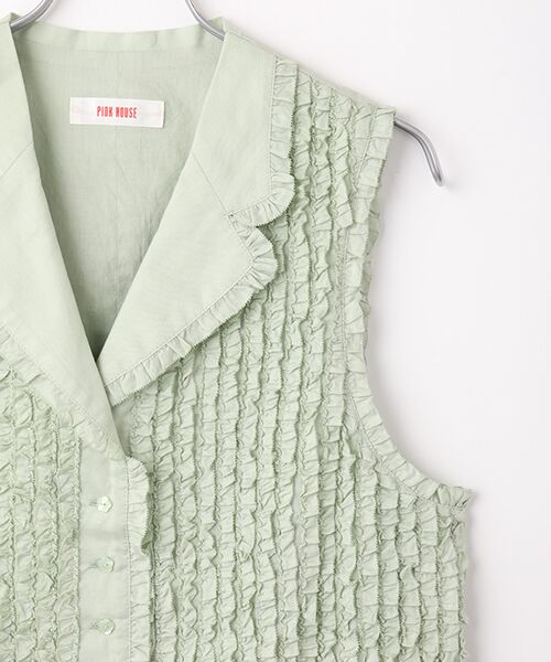 PINK HOUSE / ピンクハウス ベスト | フリルローンベスト | 詳細4