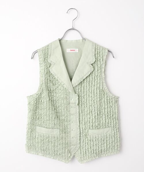 PINK HOUSE / ピンクハウス ベスト | フリルローンベスト（ハッカ）