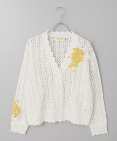 PINK HOUSE / ピンクハウス カーディガン・ボレロ | なのはなモチーフカーディガン