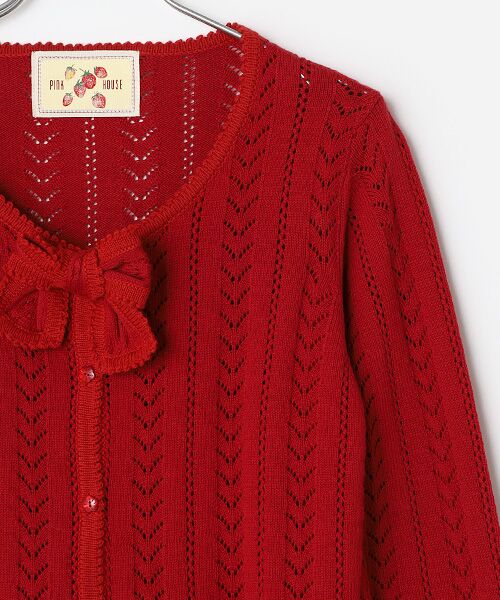 PINK HOUSE / ピンクハウス カーディガン・ボレロ | 苺リースモチーフ使いカーディガン | 詳細4