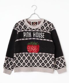 PINK HOUSE / ピンクハウス ニット・セーター | 苺モチーフジャガードニット
