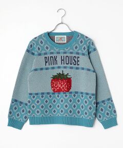 PINK HOUSE / ピンクハウス ニット・セーター | 苺モチーフジャガードニット