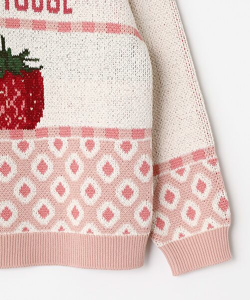 PINK HOUSE / ピンクハウス ニット・セーター | 苺モチーフジャガードニット | 詳細4