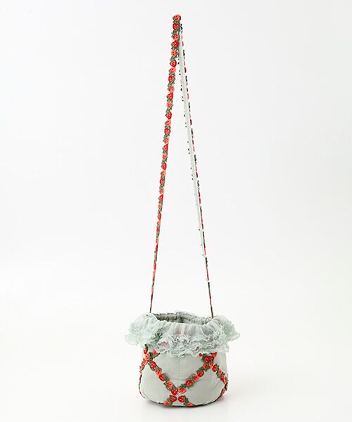 PINK HOUSE / ピンクハウス ショルダーバッグ | オリジナル苺ブレードレース使いポシェット | 詳細3