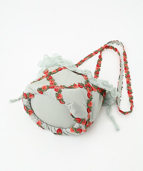 PINK HOUSE / ピンクハウス ショルダーバッグ | オリジナル苺ブレードレース使いポシェット | 詳細4