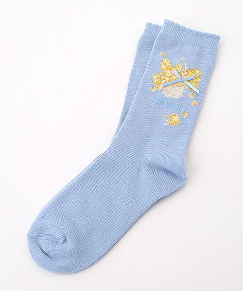 PINK HOUSE / ピンクハウス ソックス | なのはな柄ソックス（ブルー）
