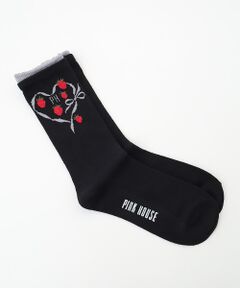 PINK HOUSE / ピンクハウス ソックス | 苺リースモチーフソックス