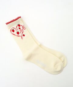 PINK HOUSE / ピンクハウス ソックス | 苺リースモチーフソックス
