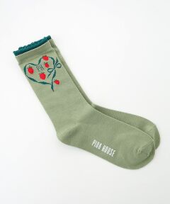 PINK HOUSE / ピンクハウス ソックス | 苺リースモチーフソックス