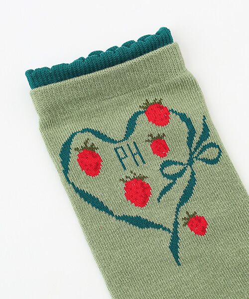 PINK HOUSE / ピンクハウス ソックス | 苺リースモチーフソックス | 詳細3
