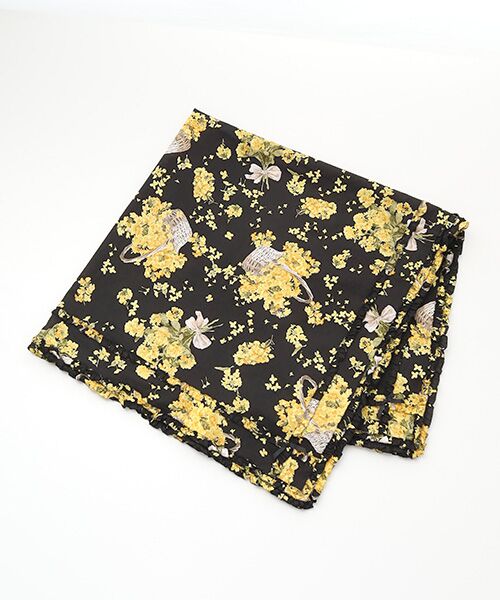 PINK HOUSE / ピンクハウス マフラー・ショール・スヌード・ストール | なのはなプリントストール（クロ）