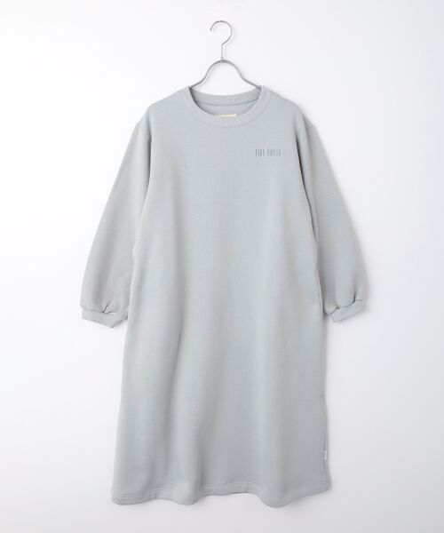 PINK HOUSE / ピンクハウス ロング・マキシ丈ワンピース | ロゴ入りスウェットワンピース（ブルーグレー）