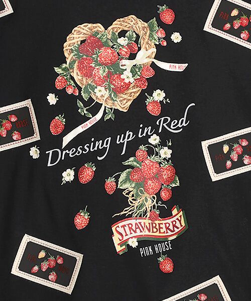 PINK HOUSE / ピンクハウス カットソー | 苺リースプリントカットソー | 詳細1