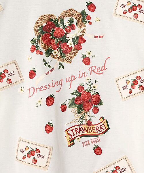 PINK HOUSE / ピンクハウス カットソー | 苺リースプリントカットソー | 詳細2