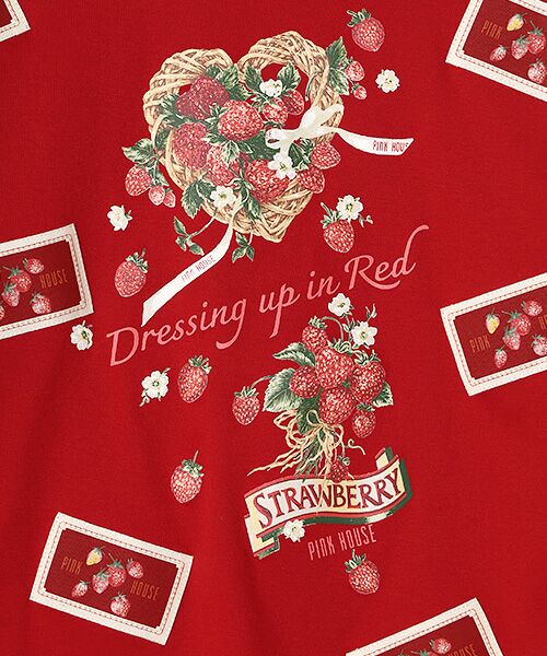 PINK HOUSE / ピンクハウス カットソー | 苺リースプリントカットソー | 詳細6