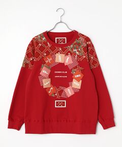 PINK HOUSE / ピンクハウス スウェット | イニシャルロゴアップリケ使いトレーナー