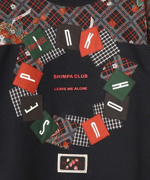 PINK HOUSE / ピンクハウス スウェット | イニシャルロゴアップリケ使いトレーナー | 詳細1