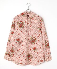 PINK HOUSE / ピンクハウス シャツ・ブラウス | 苺リースプリントフードブラウス