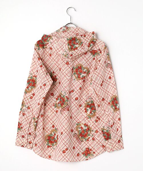 PINK HOUSE / ピンクハウス シャツ・ブラウス | 苺リースプリントフードブラウス | 詳細2
