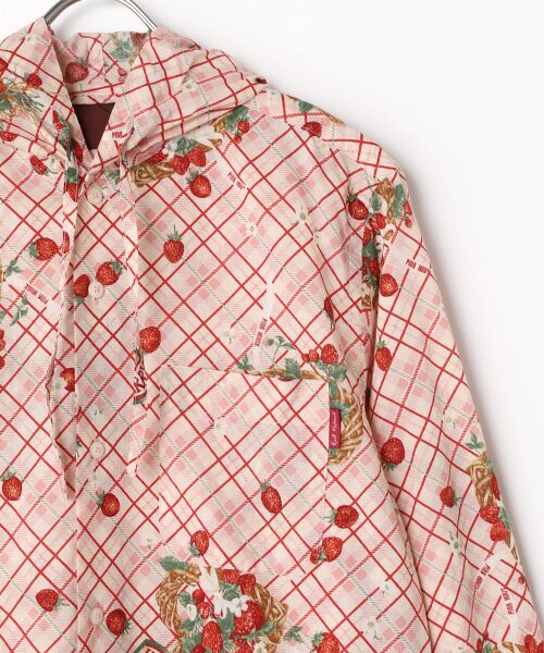 PINK HOUSE / ピンクハウス シャツ・ブラウス | 苺リースプリントフードブラウス | 詳細3