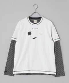 PINK HOUSE / ピンクハウス カットソー | ロゴ＆ネームワッペンＴシャツとボーダー長袖Ｔシャツのセット