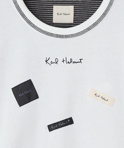 PINK HOUSE / ピンクハウス カットソー | ロゴ＆ネームワッペンＴシャツとボーダー長袖Ｔシャツのセット | 詳細2