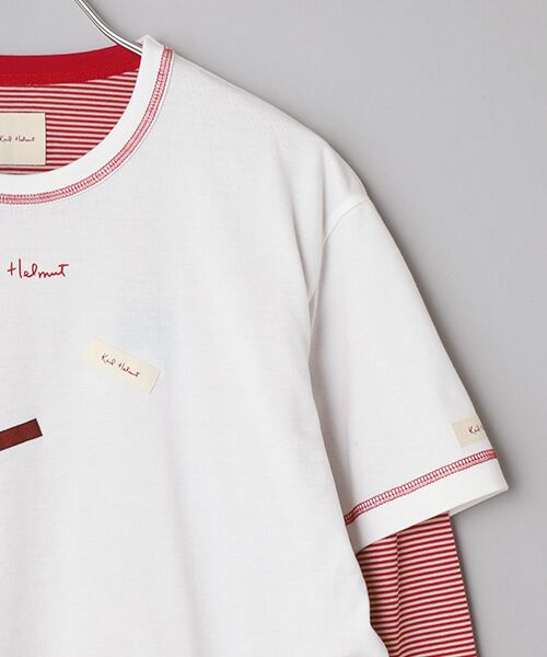 PINK HOUSE / ピンクハウス カットソー | ロゴ＆ネームワッペンＴシャツとボーダー長袖Ｔシャツのセット | 詳細4