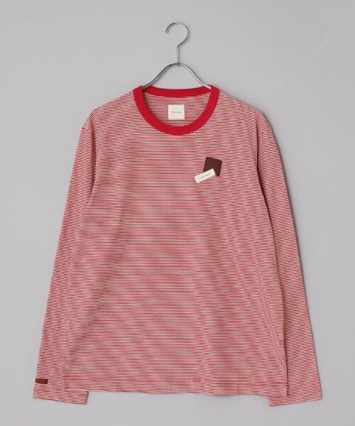 PINK HOUSE / ピンクハウス カットソー | ロゴ＆ネームワッペンＴシャツとボーダー長袖Ｔシャツのセット | 詳細7