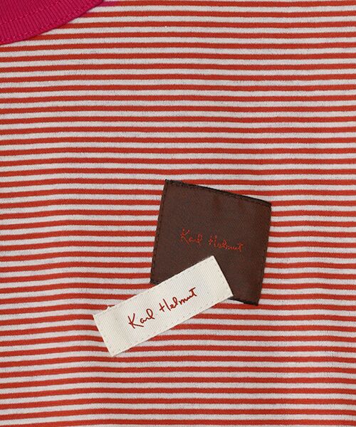 PINK HOUSE / ピンクハウス カットソー | ロゴ＆ネームワッペンＴシャツとボーダー長袖Ｔシャツのセット | 詳細11