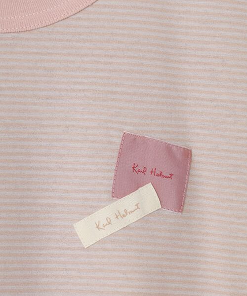 PINK HOUSE / ピンクハウス カットソー | ロゴ＆ネームワッペンＴシャツとボーダー長袖Ｔシャツのセット | 詳細13