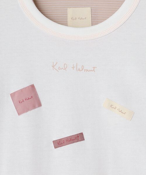 PINK HOUSE / ピンクハウス カットソー | ロゴ＆ネームワッペンＴシャツとボーダー長袖Ｔシャツのセット | 詳細14