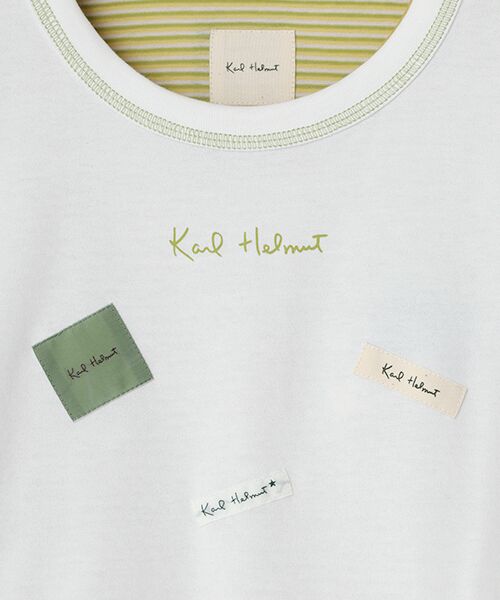 PINK HOUSE / ピンクハウス カットソー | ロゴ＆ネームワッペンＴシャツとボーダー長袖Ｔシャツのセット | 詳細16