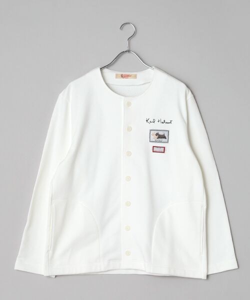 PINK HOUSE / ピンクハウス カーディガン・ボレロ | ロゴ＆ネーム使いスウェットカーディガン（オフシロ）