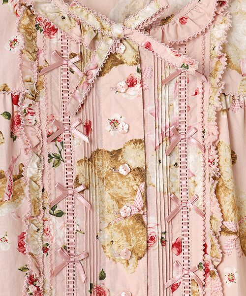 PINK HOUSE / ピンクハウス ロング・マキシ丈ワンピース | テディローズプリントミディワンピース | 詳細3