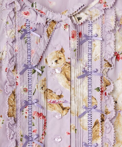 PINK HOUSE / ピンクハウス ロング・マキシ丈ワンピース | テディローズプリントミディワンピース | 詳細9