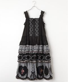 PINK HOUSE / ピンクハウス ロング・マキシ丈ワンピース | ローン×ギンガムチェックパッチワークワンピース