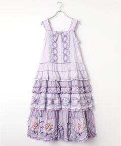 PINK HOUSE / ピンクハウス ロング・マキシ丈ワンピース | ローン×ギンガムチェックパッチワークワンピース