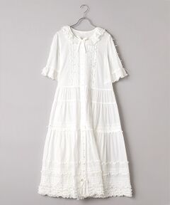 PINK HOUSE / ピンクハウス ロング・マキシ丈ワンピース | サテンリボンいっぱいローンワンピース