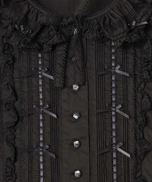 PINK HOUSE / ピンクハウス ロング・マキシ丈ワンピース | サテンリボンいっぱいローンワンピース | 詳細1