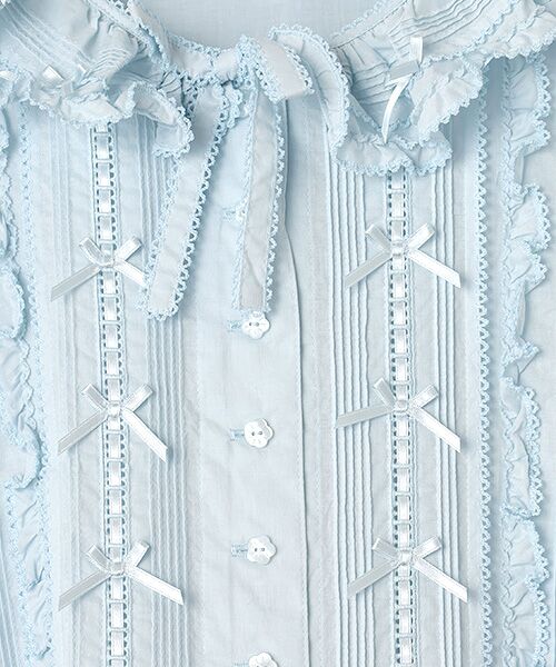 PINK HOUSE / ピンクハウス ロング・マキシ丈ワンピース | サテンリボンいっぱいローンワンピース | 詳細4