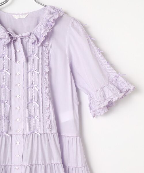 PINK HOUSE / ピンクハウス ロング・マキシ丈ワンピース | サテンリボンいっぱいローンワンピース | 詳細6