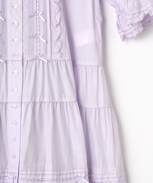 PINK HOUSE / ピンクハウス ロング・マキシ丈ワンピース | サテンリボンいっぱいローンワンピース | 詳細7