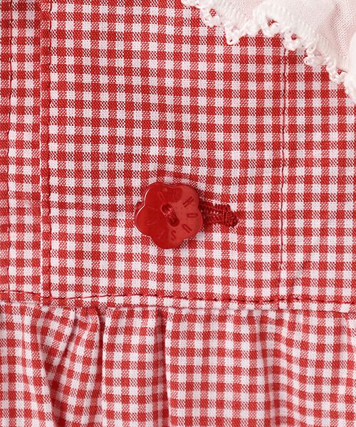 PINK HOUSE / ピンクハウス ロング・マキシ丈ワンピース | ローン襟付きギンガムチェックワンピース | 詳細3