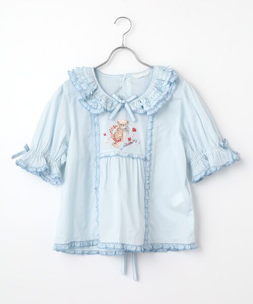 PINK HOUSE / ピンクハウス シャツ・ブラウス | テディローズ刺繍使いブラウス（ソライロ）